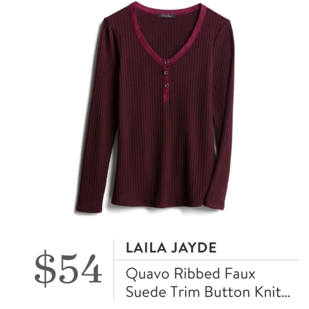 STITCH FIX - Laila Jayde Ribbed Top - Large